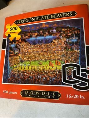 Oregon State Beavers 500-Piece Puzzle NIB Dowdle Folk Art